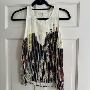 Floral for Anthropologie tank with sequin details